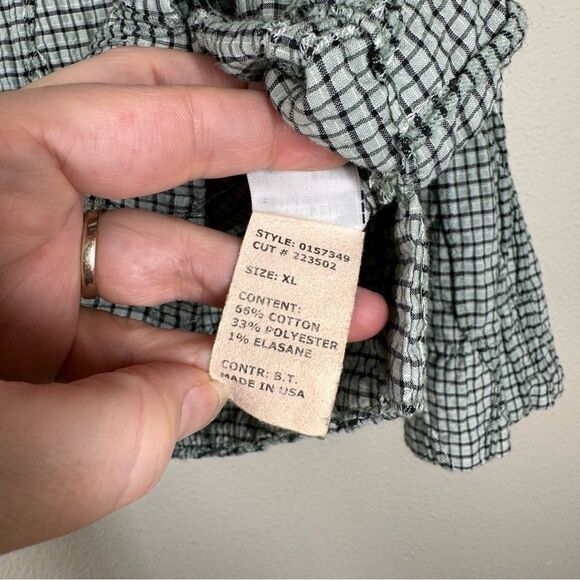 Cut Loose Textured Crinkle Wavy Pattern Blouse Boxy Fit Lagenlook Womens Size XL - Picture 6 of 6